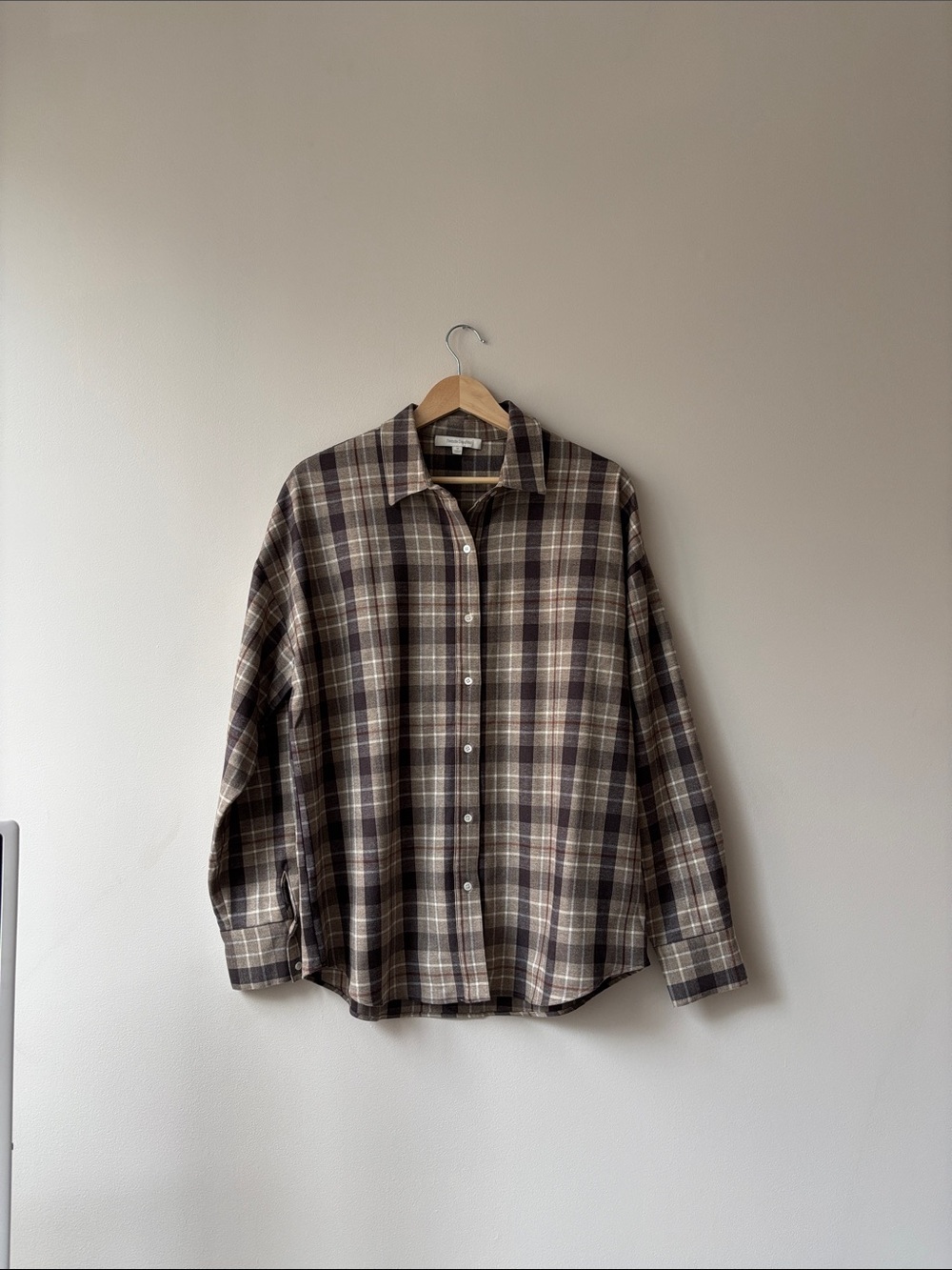Favorite Daughter Brown Plaid Button-Down Shirt